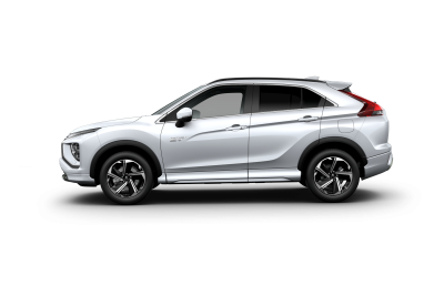 Afbeelding zijkant Eclipse Cross PHEV Instyle in een witte kleur