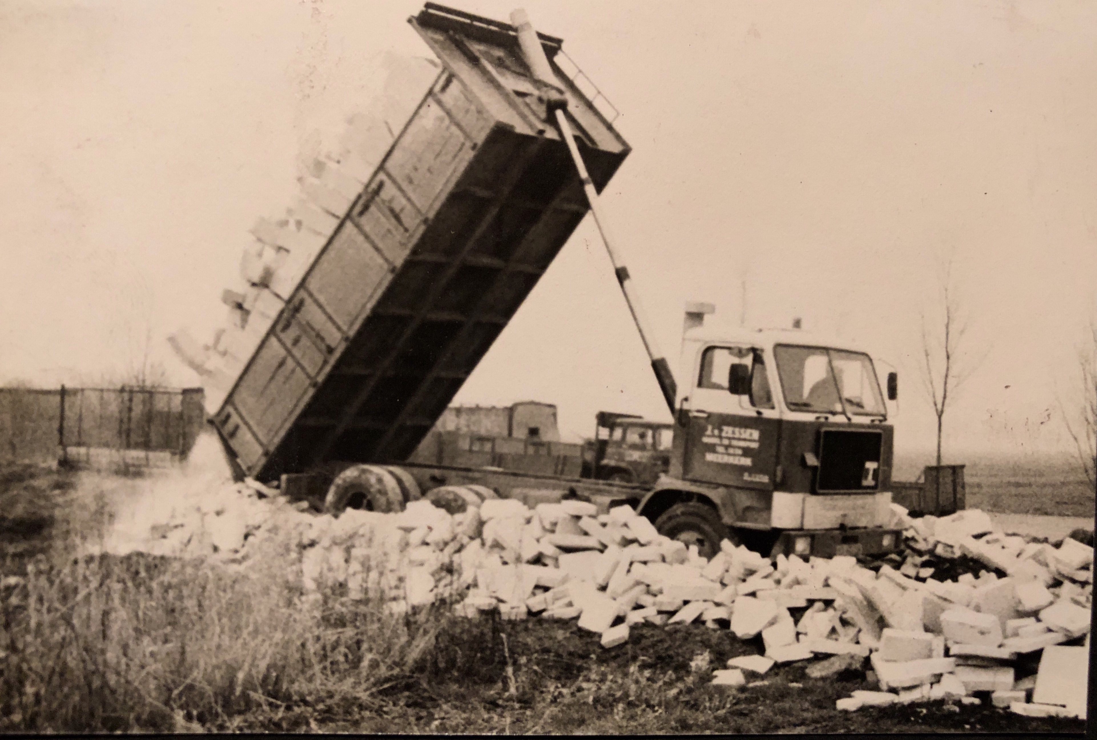 Storten zand en grind