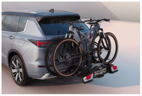 trekhaak met fietsendrager op Outlander PHEV MY 2025