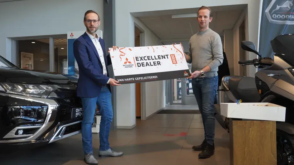 Arie en Thijs uitrijking excellent dealer