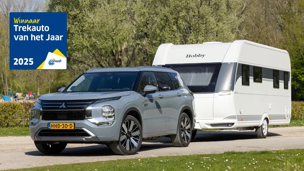ANWB Trekauto van het jaar 2025 Mitsubishi Outlander met caravan