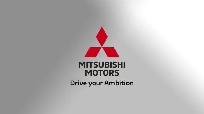 licht grijze achtergrond met logo mitsubishi als button op homepage